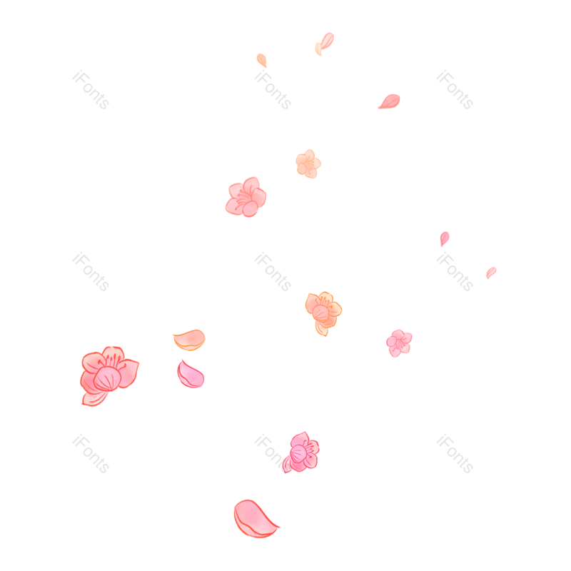 插画图片,卡通素材元素,花朵PNG,鲜花免抠素材